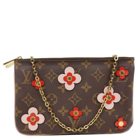 Louis Vuitton  Blooming Flowers Pochette Monogram Canvas Chain Crossbody Bag - Picture 1 of 14